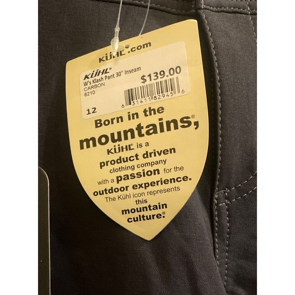 NWT Kuhl Klash Softshell Pants Size 12 Short Gray MSRP$139 Water Resistant - Picture 11 of 12